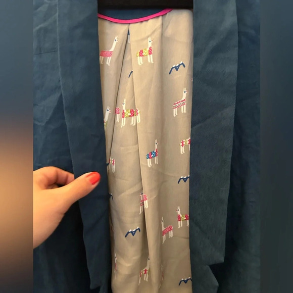 . Anthropologie Cartonniere Deep Teal Textured Open Front Blazer M - Picture 4 of 7